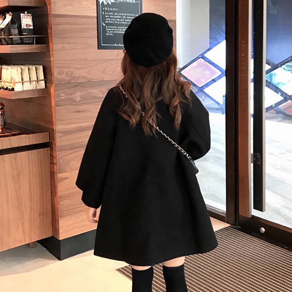 Women Coat outerwear winter clothing warm woolen blends female elegantBreasted woolen coat