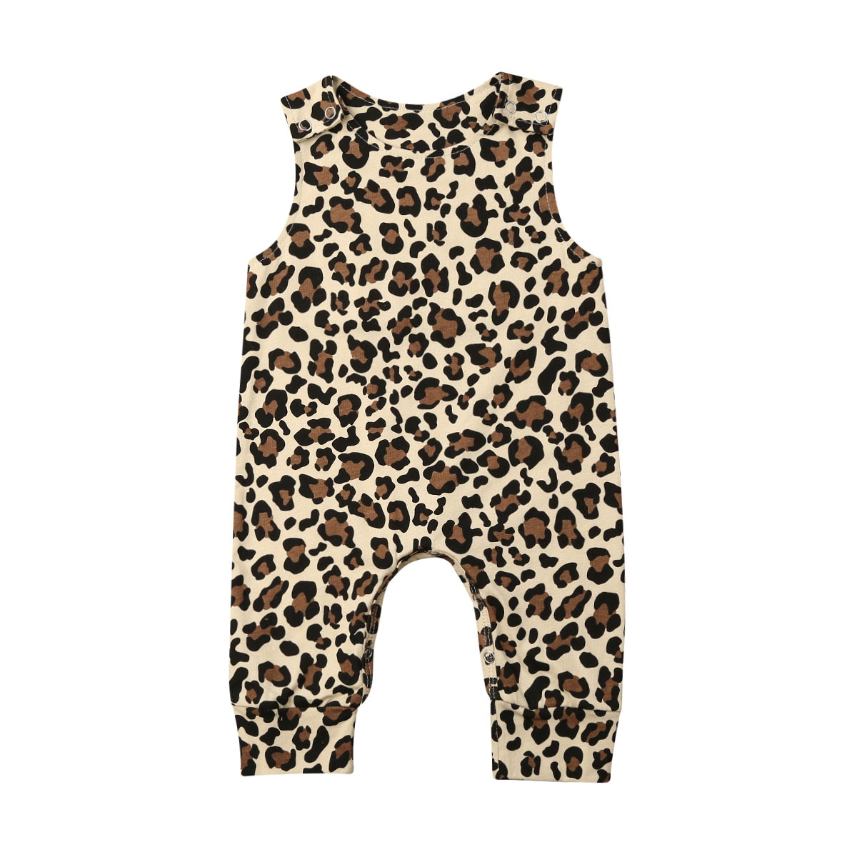 Sommer Neugeborenen Baby Mädchen Jungen Kleidung Leoparden Romper Ärmellose Overall Outfits Sunsuit