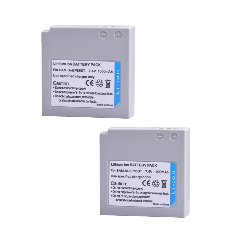 IA-BP85ST Battery / Charger for Samsung SC-HMX10 HMX10A HMX10C HMX10P HMX20 HMX20C MX10 MX10A MX10P MX10R SC-MX20 SC-MX20B: 2x Batteries