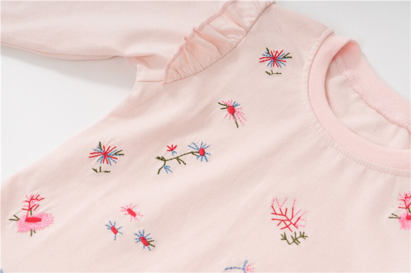 Miss haiwo merk lange mouwen herfst lente t-shirt voor baby's kinderen meisjes eenvoudige bloemenprint schattige t-shirts kleding