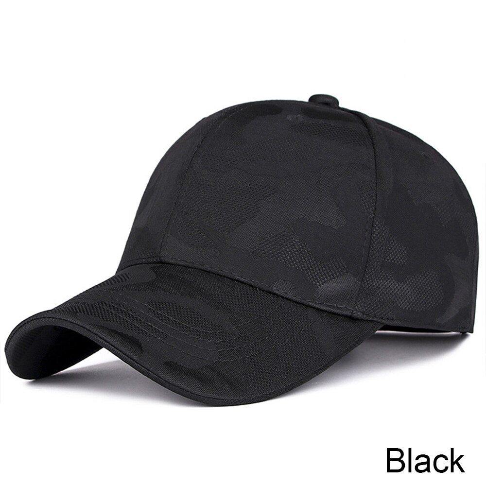 Evrfelan Neue Einstellbar Camouflage Baseball Cap Männer Frauen Casual Snapback Kappe Hut Im Freien Sport Hut Unisex knochen: black1