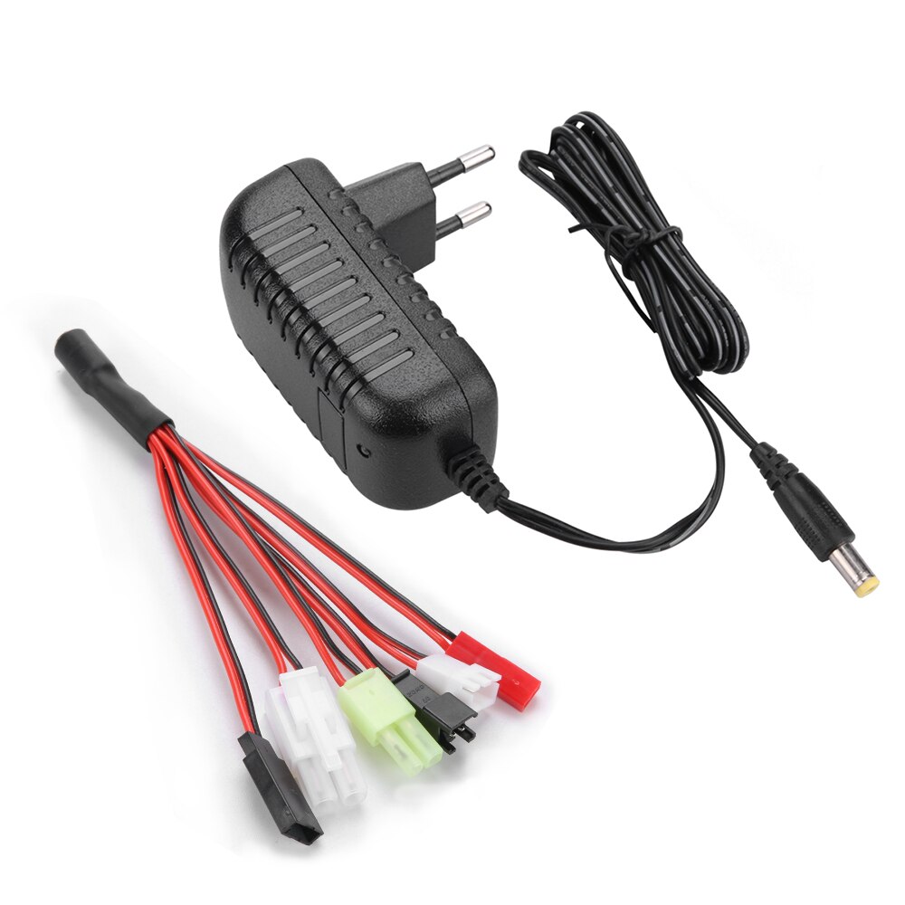 Nimh Nicd Ladegerät RC Ladegerät Adapter mit 6 Anschlüssen Tamiya/MiniTamiya/SM 2P/JST/HuanQi/FUTABA für 2-10s Nimh/Nicd Batterie