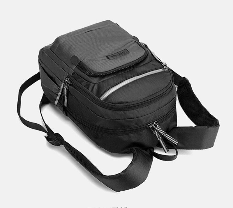 Män kvinnor nylon ryggsäck daypack reflekterande rand resväska manlig kvinnlig skolbok väska ryggsäck ryggsäck
