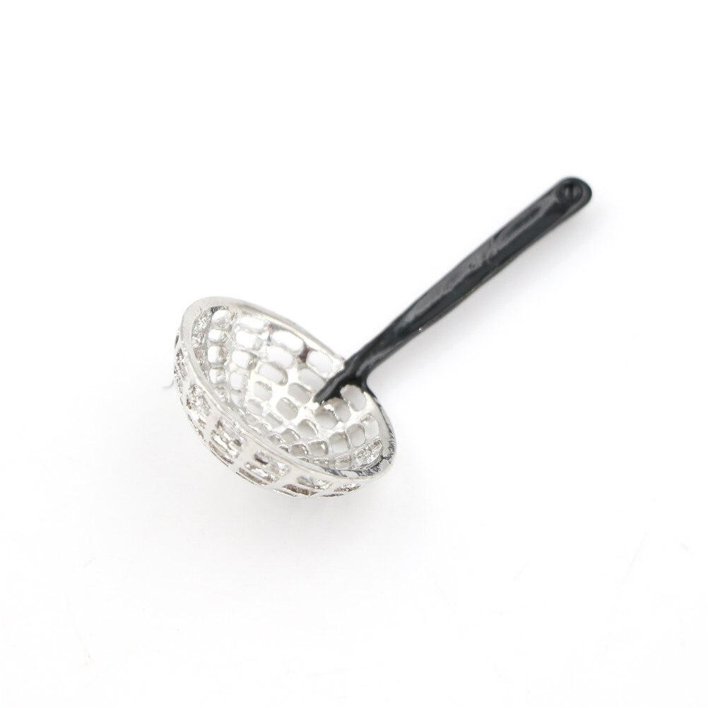 Kitchen 1:12 Length 5cm Micro Metal Colander Doll house MiniatureKitchen Decor Simulation Toy