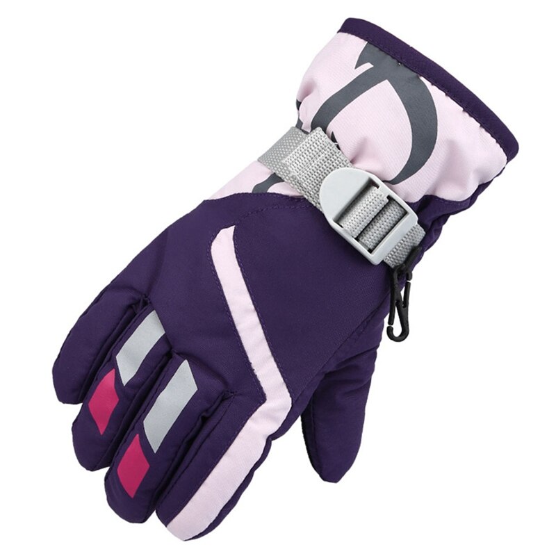 Children's Outdoor Skiing Riding Gloves Winter Thickening Warm Hiking Waterproof Non-Slip Windproof Snow Gloves: PP