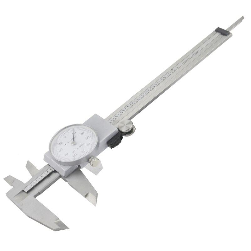 6" Inch Steel 3-Way Measurement Dial Caliper .001" Shock Proof SAE .