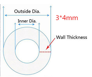 Tubo de silicona transparente translúcido para uso agrícola, tubo Flexible de goma suave y seguro de grado alimenticio de 10M, 3x4/4x5/5x6mm: 3X4mm