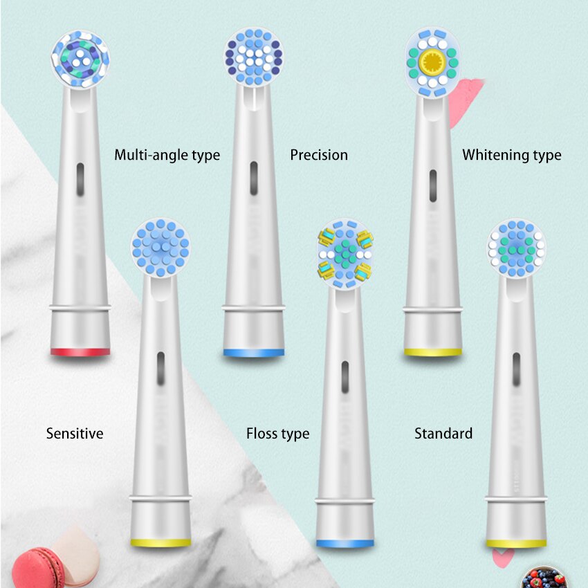 5pc/lot Simply Clean Replacement Toothbrush Heads Electric Toothbrush Soft Bristles Brush Head 6 Styles Electric Toothbrush Head