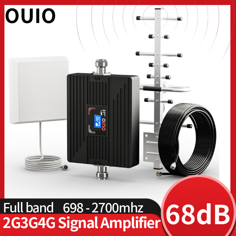 OUIO 4G LTE Mobiele versterker Mobiel netwerk 4G Signaalversterker 1800 2100 2600 MHZ Repeater GSM Mobiele telefoon signaal Repeater Kit