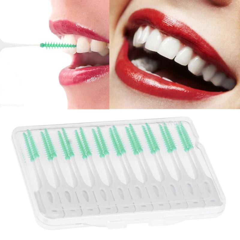 20pcs Interdental Floss Brushes Dental Teeth Oral Care Clean Soft Between Interdental Floss Brushes Massage Gums Toothpick