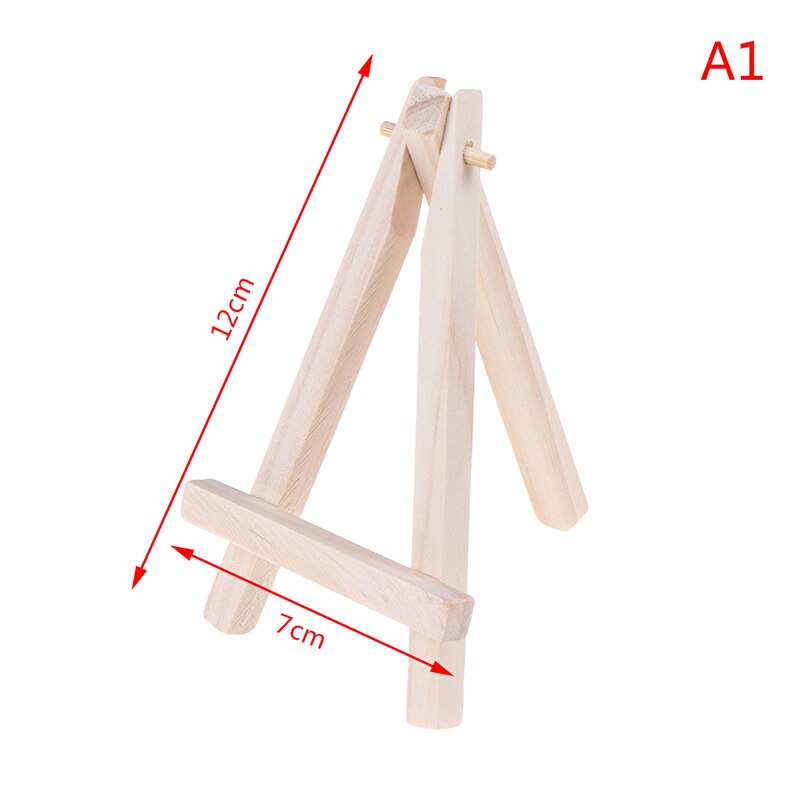1 pieza de Mini caballete de pintura con trípode de artista de madera para pintura de fotos, soporte para exhibición de postales, Marco, decoración de escritorio, juguete de dibujo: A1
