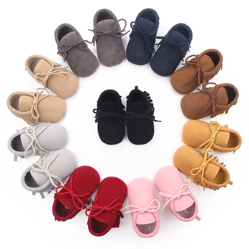 Baby Jongens Meisjes Mocassins Moccs Schoenen Babyschoenen Bebe Fringe Zachte Zolen antislip Footwear PU Leather Crib schoenen