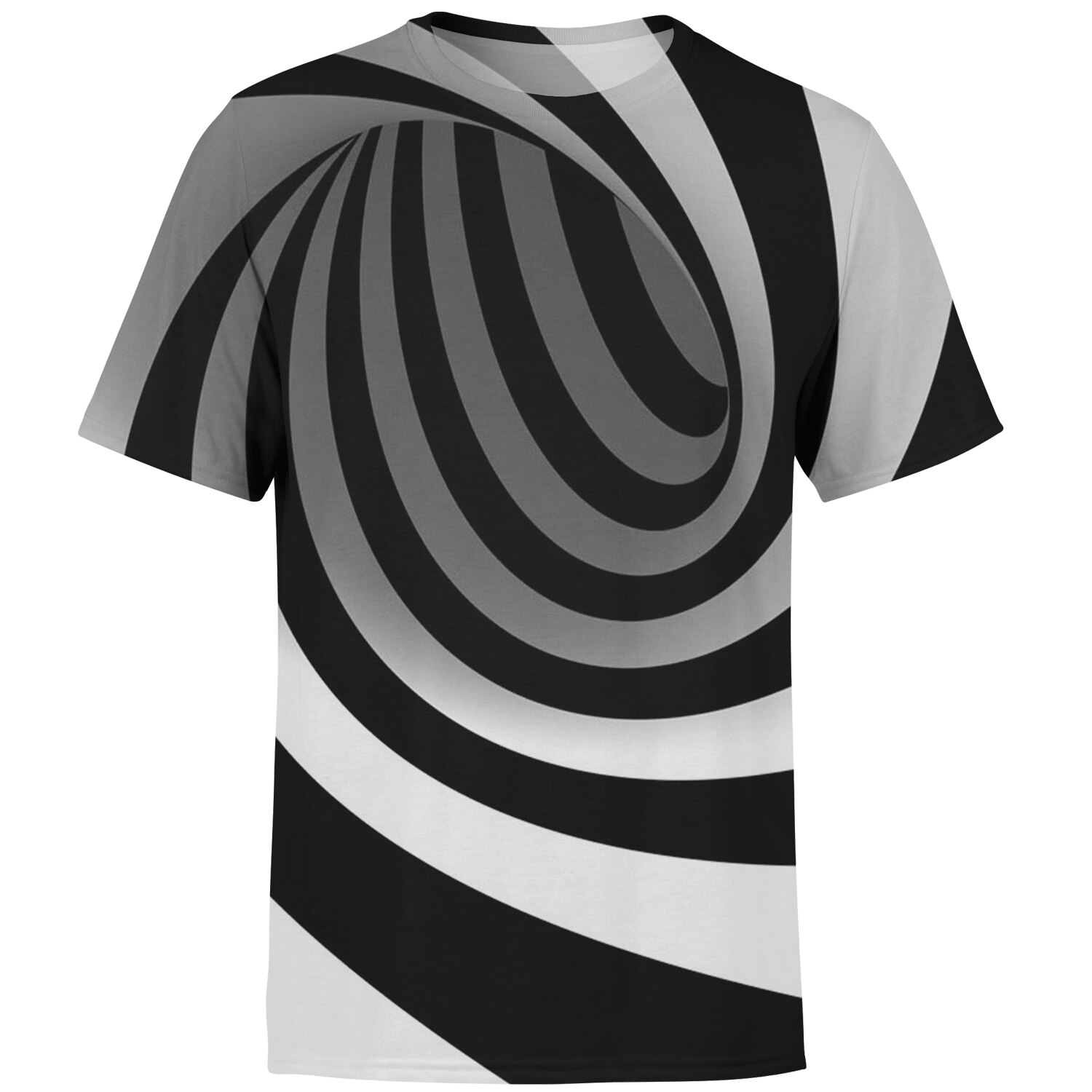 Tourbillon T-shirt Psychédélique TAILLE AMÉRICAINE Chemise 3D IMPRIMER Tee Shirt Rayure Graphique Unisexe À Manches Courtes Grande Taille Taille Américaine de La Top T-shirts