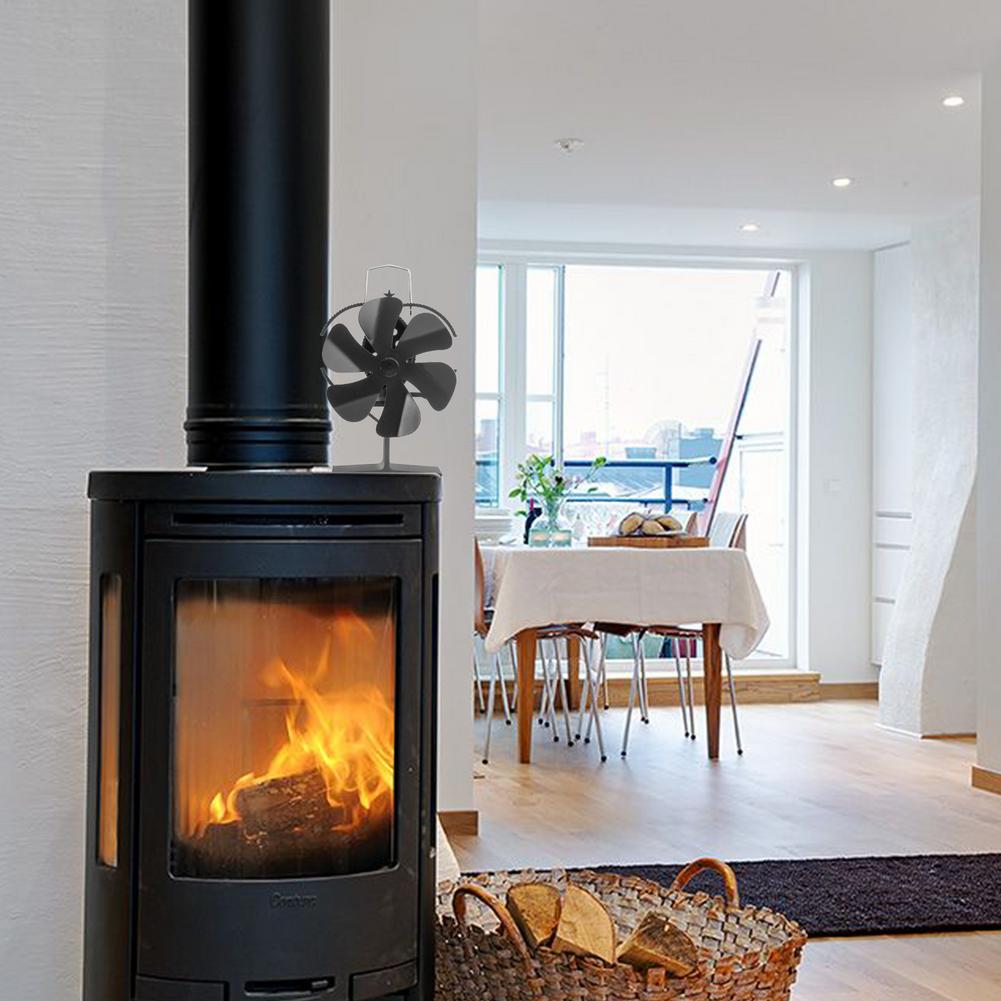 Stove Fans Non Electric Overheat Protection Heating Stove Fan Starting at Low Temperature Thermodynamic Stove Fan Ultra Quiet Ci