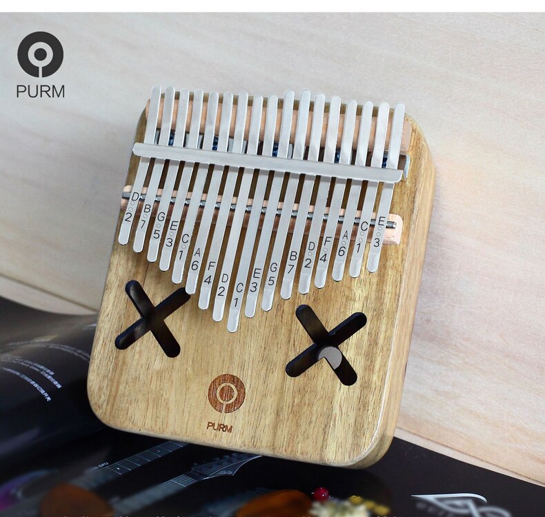 Kerus 17 Teclas Kalimba Africano Sólido Caoba Dedo Pulgar Piano Sanza 17 Teclas Madera Maciza Kalimba