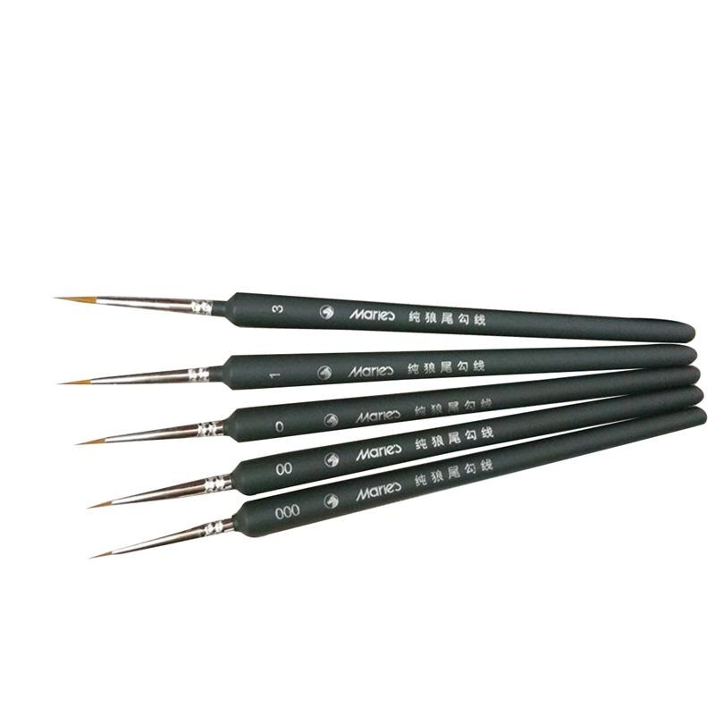 5 PCS DIY Paint Brush Set Nylon Brush Acrylic Painting Thin Hook Line Pen Art Supplies Hand Painted A3