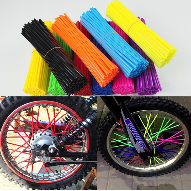 72 stk / pakke cykelhjul egerbeskytter farverige motocross fælge skindovertræk off road cykel vagtpakker sæt mtb cykeltilbehør
