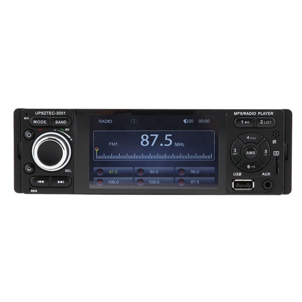 Styling Bluetooth Auto MP5 Speler Met FM Radio Ontvanger USB Draadloze Afstandsbediening Zwart 4.1 Inch HD Lcd-scherm display