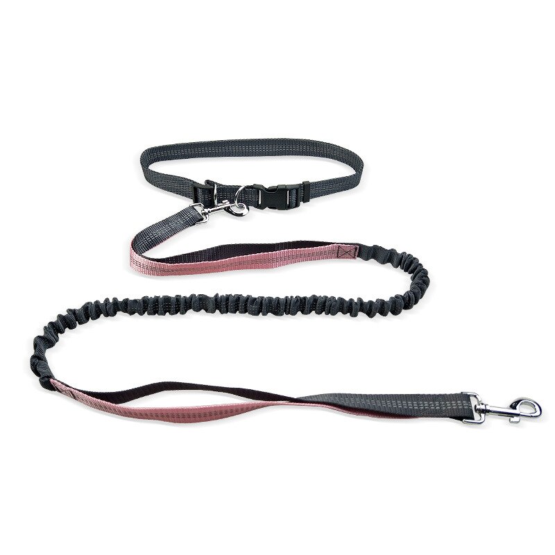 Handsfree-juoksu kävely lemmikkikoira lyijy heijastin säädettävä pentu koiran talutushihna koirille ketju lemmikit koirat tarvikkeet correa perro: Vaaleanpunainen