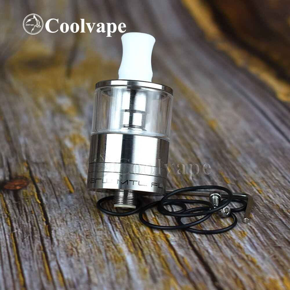 coolvape Dvarw MTL FL 24 rta 24mm diamater Single Coil Airflow Tank Rebuildable 316ss atomizer rta with 510 mtl drip tip: S3.5ml