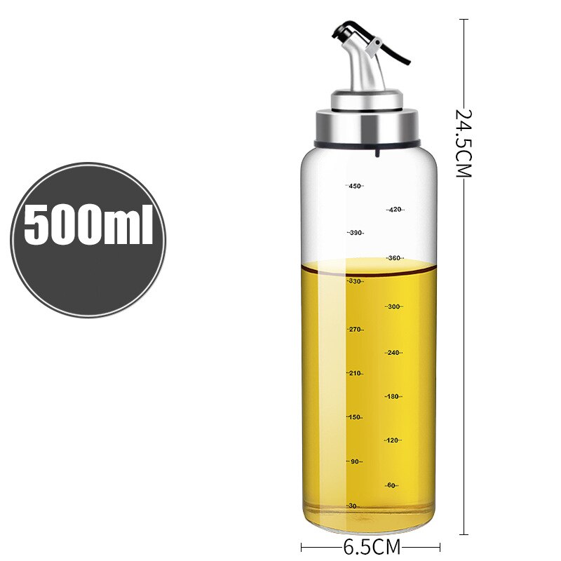 Home/Restaurant Keuken Tool Kruiderij Olie Fles Voor Sojasaus Azijn Spice Glazen Flessen Met Schaal Olieman Kruiden Container: 500ML-A