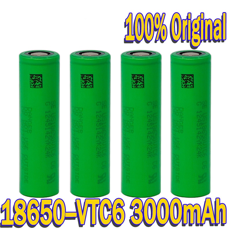 original VTC6 18650 3000mAh Li ion 3.7V bateray SONY us18650 vtc6 3000 mAh bateray USO juguetes herramient as