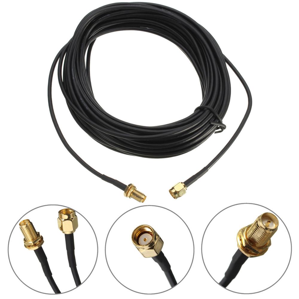 Di Rame puro Placcato Oro Maschio a Femmina antenna RG174 RP-SMA 1M 5M 6M 9M di Cavo di Estensione wiFi Wi-Fi per Il router Wlan