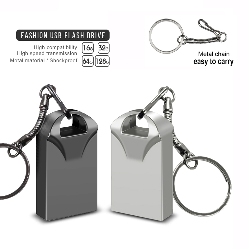 Mini Metal Usb Flash Drive USB 2.0 Pen Drive 64gb 128gb 256gb Flash memory card USB Stick Pendrive 8gb 16gb 32gb memory Stick