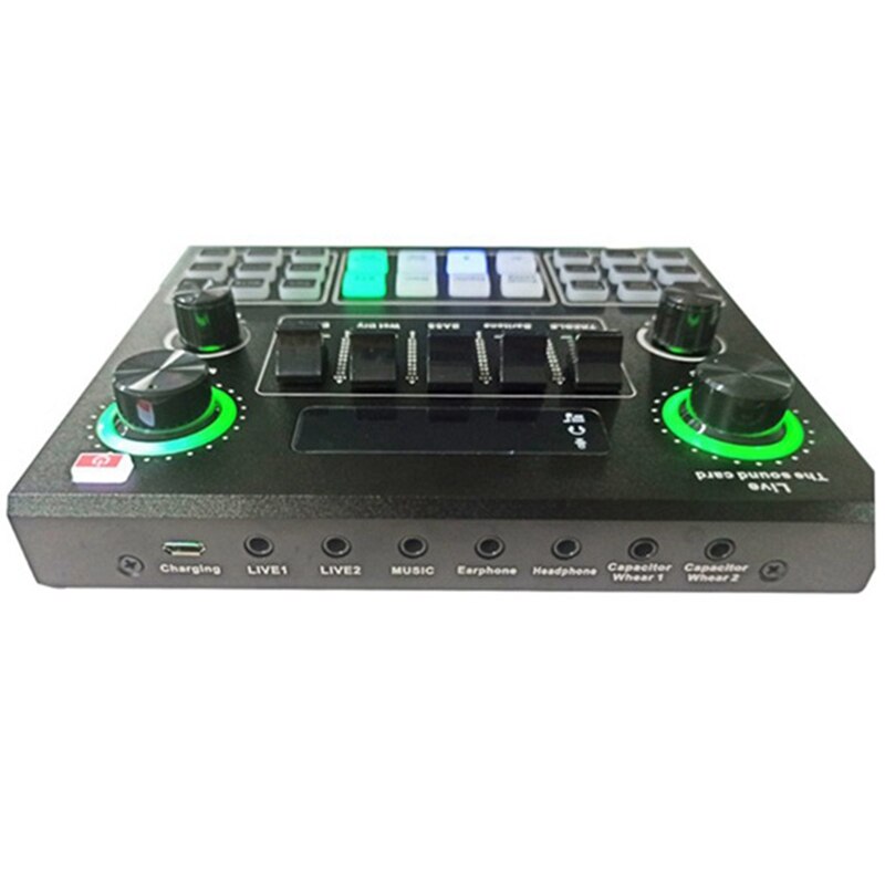 Bluetooth V9 Sound Card USB Headset Web Radio Real-Time Sound Card Singing Sound Card Universal Audio for Phone Computer