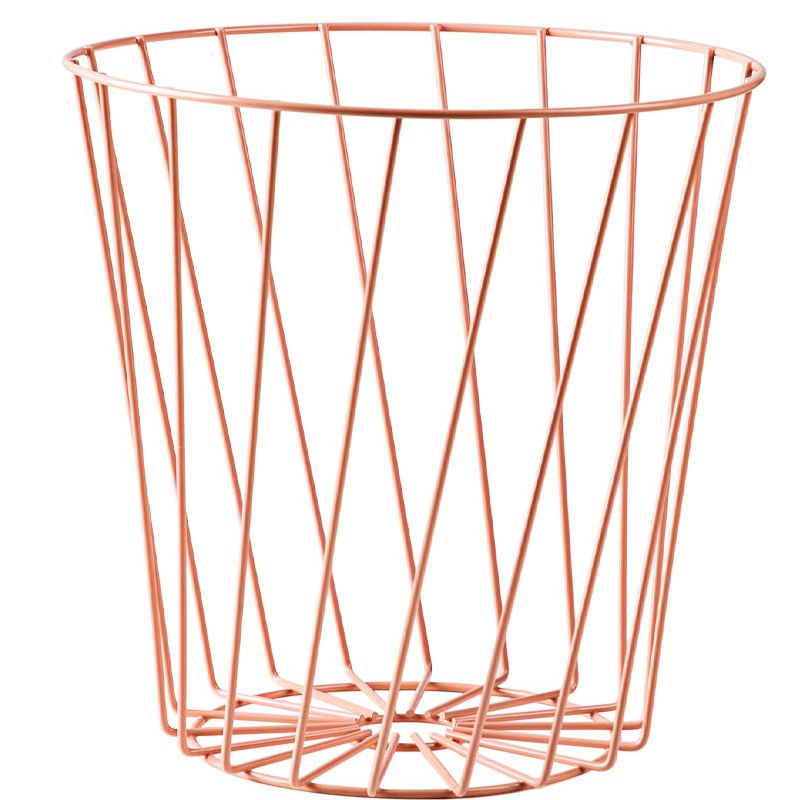 Smeedijzeren Kooi Prullenbak Ronde Prullenbak Kantoor Prullenbak Prullenbak Vuilnis Container Voor Badkamer, Keuken