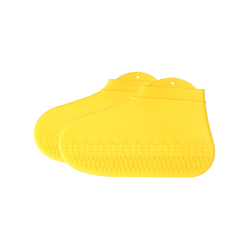 Återanvändbara silikon vattentäta skoskydd halkskyddande silikongummi skoskydd för män och kvinnor skydd: Gul / M 24 5 x 14cm
