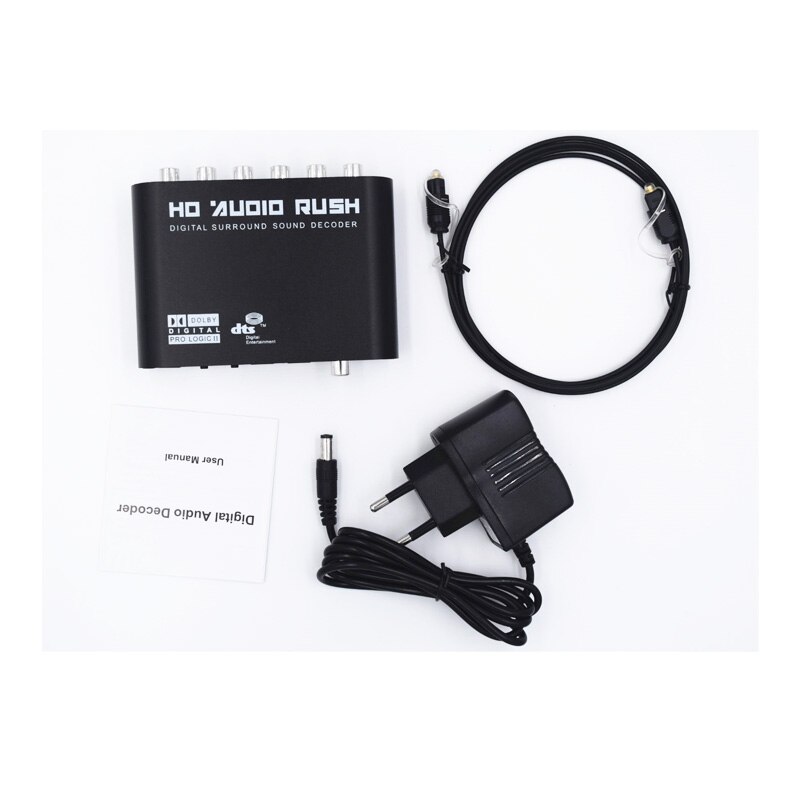 5.1 o -traps dts ac -3 6ch digitale o-converter lpcm  to 5.1 analoge uitgang 2.1 digitale o-decoder voor dvd-pc (eu-stekker)