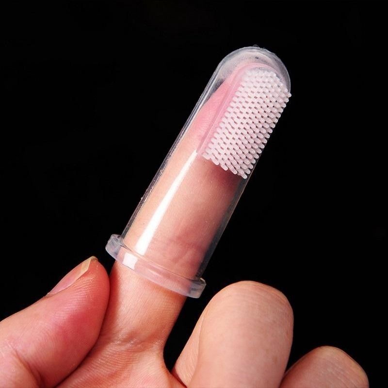 Kinder Baby Infant Weiche Silikon Finger Zahnbürste Zähne Massager Gum Pinsel 1Pcs