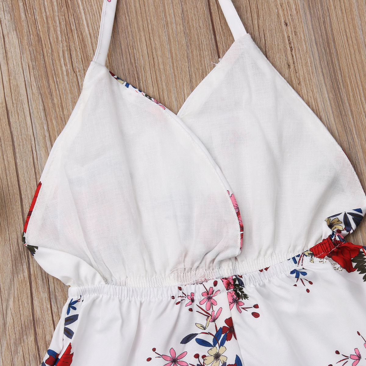 Bez rękawów własny krawat kwiat drukuj kombinezon dla dziewczyna maluch