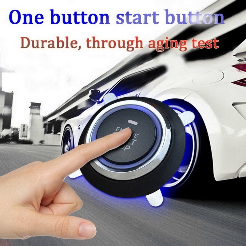 12V One-Key Start Auto Start Stop Knop Motor Push Start Button Alarm Lock Keyless Systeem Deur drukknop
