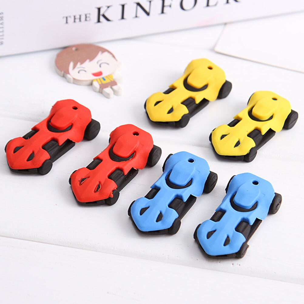 18Pcs Racing Car Erasers Children Detachable Erasers Bag Stuffers (Random Color)
