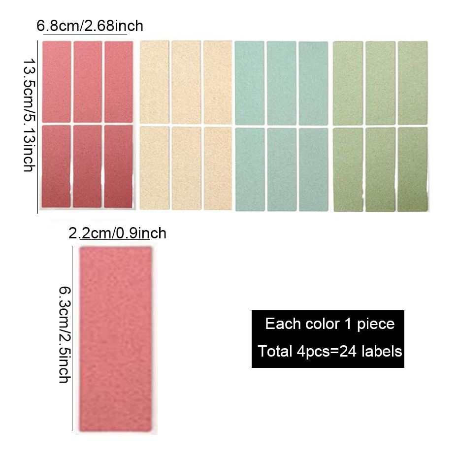 Round Rectangle Square Shape Stickers Self Adhesive Waterproof Bottles Jars Packing Decoration Label Office Index Sticker: 3