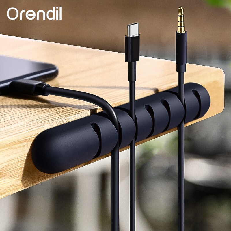 Orendil Kabel Houder Siliconen Kabel Organisator Flexibele Usb Winder Management Clips Houder Voor Toetsenbord Muis Headset Oortelefoon