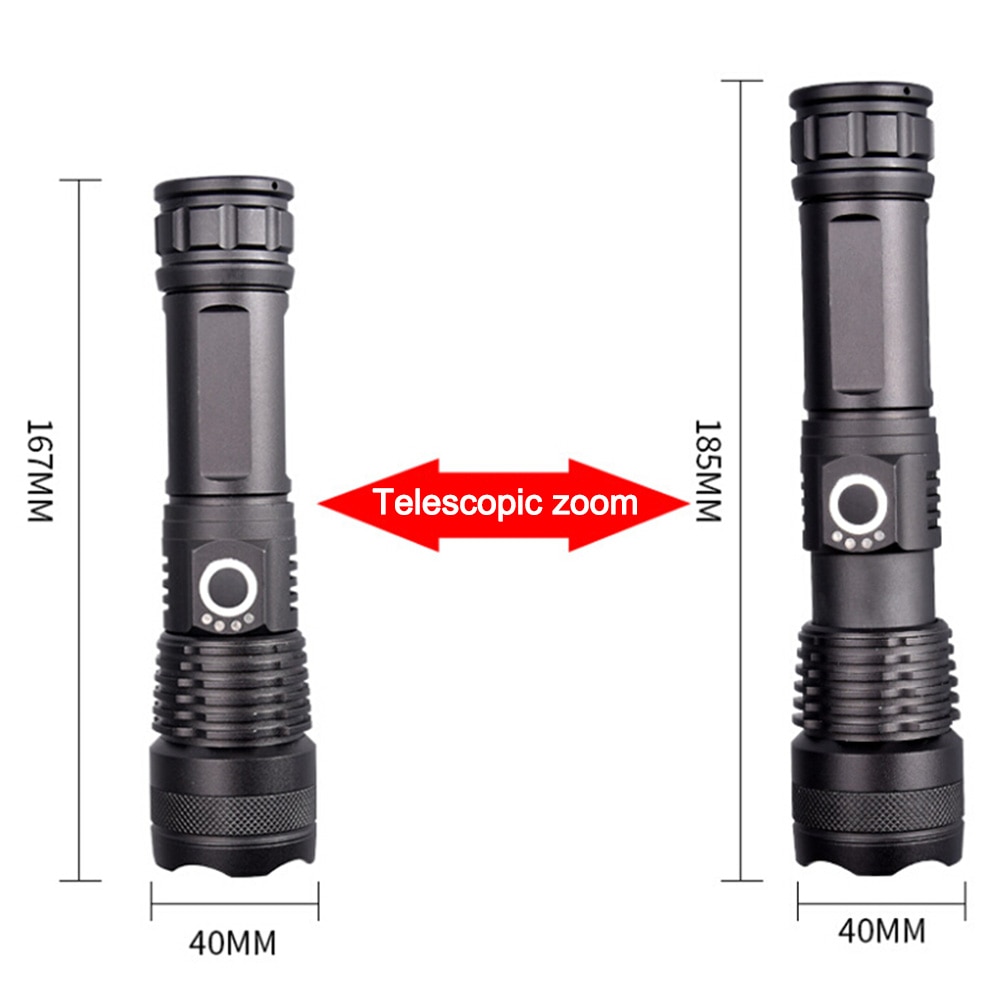 Xhp50 Super Bright Flashlight Micro Protable Usb Zoom Led Torch Camping Outdoor Activity Flashlight Bright Lantern Beloved