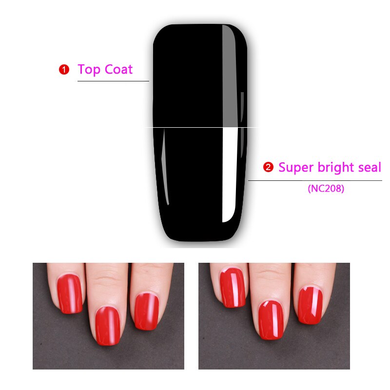 LIDAN NC208 15ml Geen Schoon Top Coat Nagellak Clear Nail Ontwerpen Volgers + 3% Korting Nail Ontwerpen