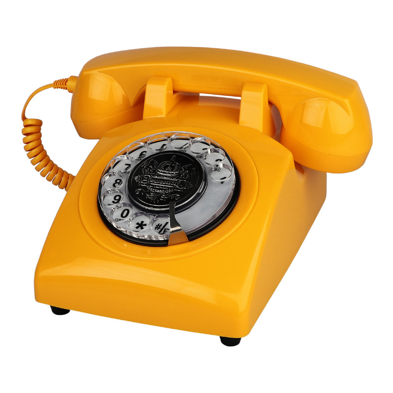 Snoer Roterende Telefoon Huistelefoon Oranje Antieke Oude Mode Telefoon Thuis Klassieke Vintage Telefoons Beste Home: orange telephone