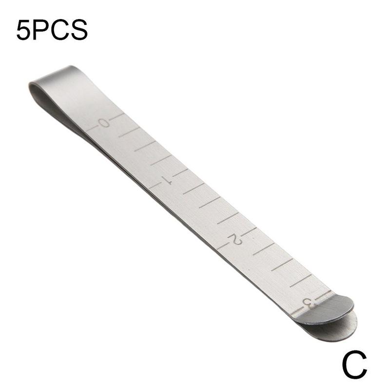 Clips de Metal para costura, de 3 pulgadas Regla de medición, accesorios de costura, 1/3/5 unidades: 5PCS silver