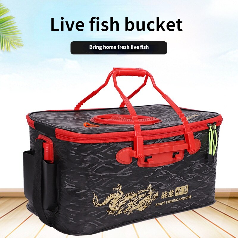 eva thickened folding fish box fishing tackle barrel integrated fishing box
