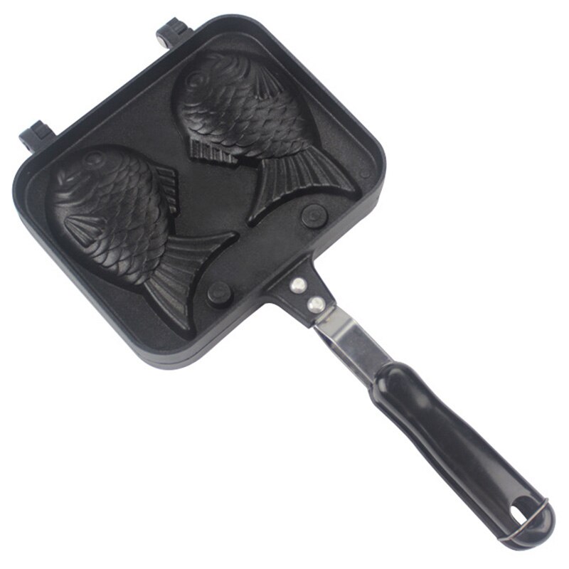 Taiyaki dobbelt fisk formet dessert vaffelkage maker pan japansk pandekage dobbelt pande stegepande: Default Title
