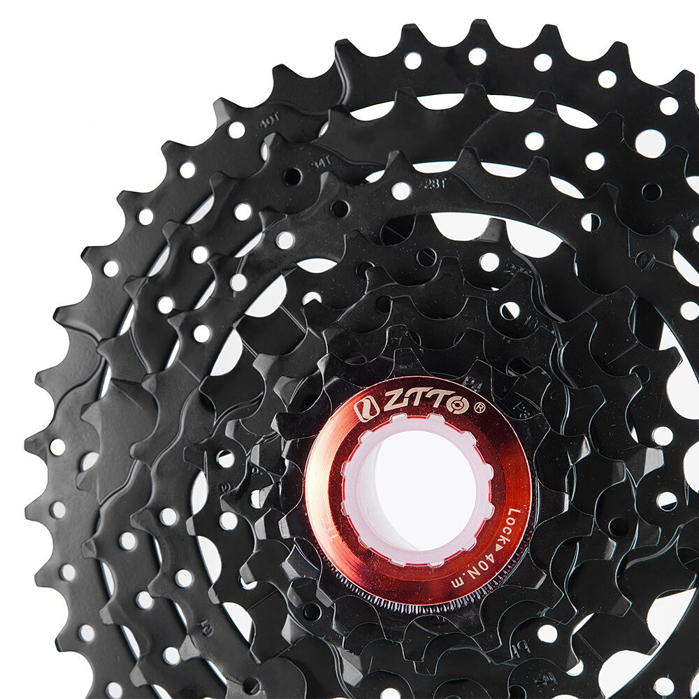 ZTTO 8 Speed Cassette 11-40 T Wide Ratio Freewheel Mountain Bike MTB Bicycle Cassette Flywheel Sprocket Compatible with Sunrace