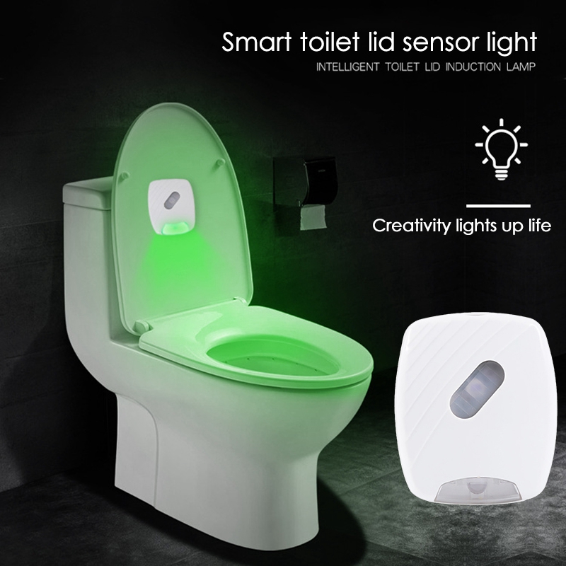 LED Toilet Light Sensor Toilet Color Changing Toilet Light Bathroom Red And Blue Light Waterproof And Battery Powered