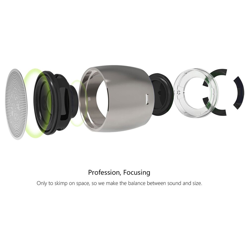 Ewa A103 Portable Bluetooth Speaker Hoge Elasticiteit Dubbele Trillingen Membraan Audiofiele-Grade Subwoofer Mini Metalen Body