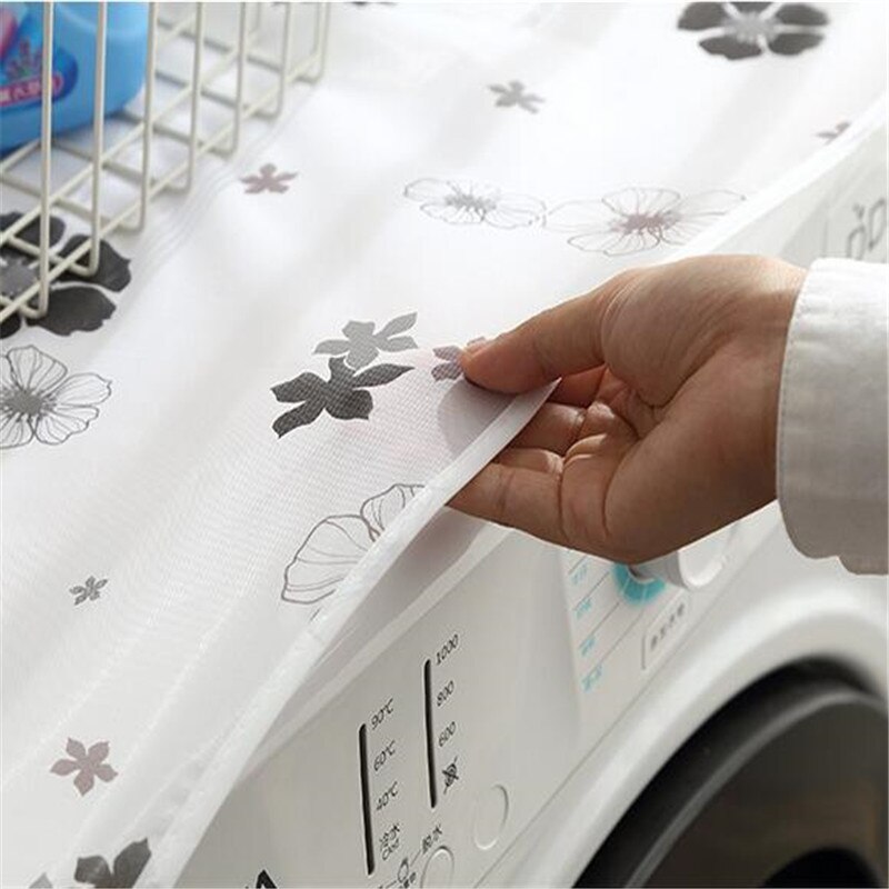 1 stk husstand køleskab køleskab støvdæksel håndklæde med lomme opbevaringsposer vaskemaskine vandtæt arrangør hængende poser: Flowel