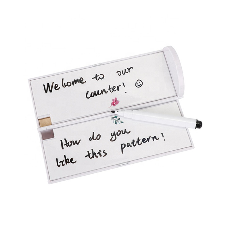 Kawaii Pencil Case Double Layer Pen Box With Mirror Calculator Whiteboard Pen Wiper For School Supplies Cosmetic case etui