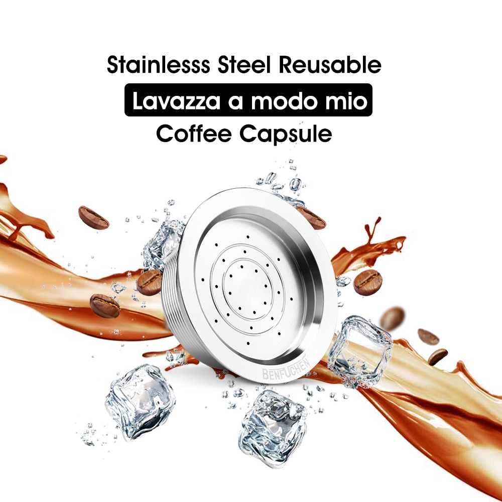 Reusable Refillable Coffee Capsule Cup Comaptible For Lavazza A Modo Mio Jolie Espria Idola Stainless Steel Capsules Cup Pod